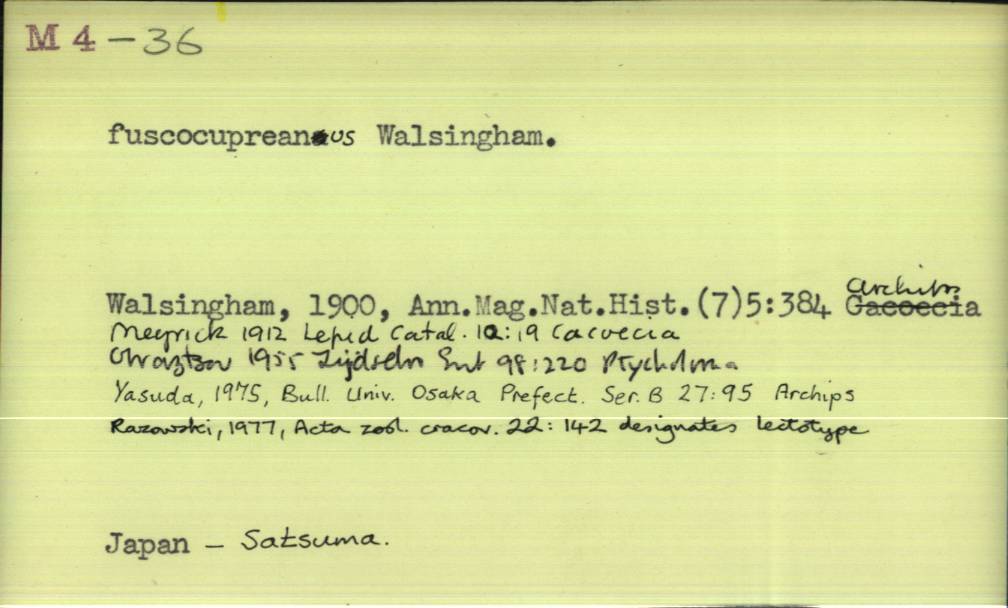 front of card